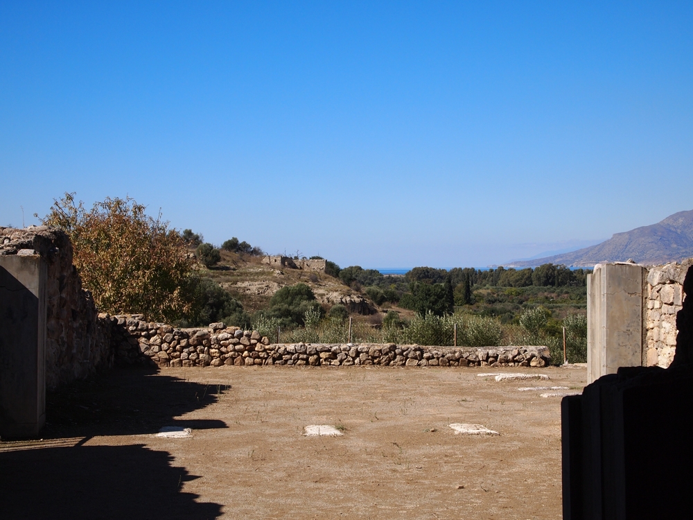 Agia Triada with view to west from the pillared hall